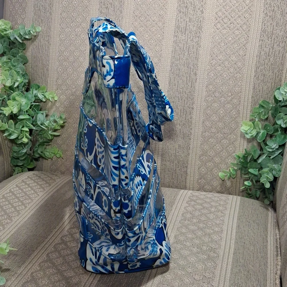 Vera Bradley Blue Lagoon Clear Tote